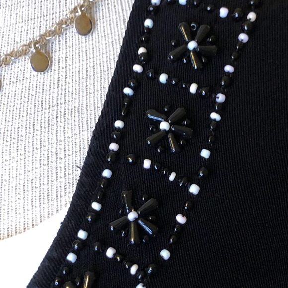 Chico's Black Beaded Cardigan, NWT, Size 0/4 - Picture 2 of 4